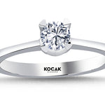 Load image into Gallery viewer, 0.39 Karat GH SI Diamond Solitaire Ring