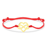 Load image into Gallery viewer, 14ct Sonsuz Heart Gold Cord Bracelet