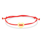 Load image into Gallery viewer, 14ct Heart Gold Kirmizi Cord Bracelet