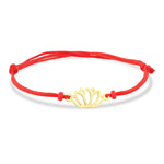 Load image into Gallery viewer, 14ct Lotus Gold Cord Bracelet