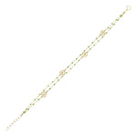 Load image into Gallery viewer, 14ct Cift Zincirli Yesil Barbarossa Design Gold Bracelet