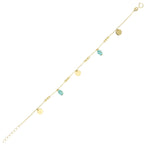 Load image into Gallery viewer, 14ct Mavi Colour Dome Design Gold Bracelet