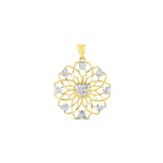 Load image into Gallery viewer, 14ct Heart Design Cicek Gold Pendant (Chain Not Included)