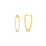 Load image into Gallery viewer, 14ct Stone Set Design Tiny Gold Earrings
