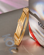 Load image into Gallery viewer, 14ct Vega Cuff Gold Bracelet