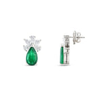 Load image into Gallery viewer, 7.88 Karat Emerald Diamond Earrings