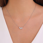 Load image into Gallery viewer, 0.35 Karat Baguette Design Diamond Necklace