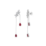 Load image into Gallery viewer, 2.46 Karat Ruby Diamond Earrings