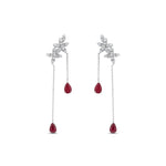 Load image into Gallery viewer, 2.46 Karat Ruby Diamond Earrings