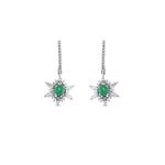 Load image into Gallery viewer, 1.17 Karat Emerald Diamond Earrings