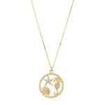 Load image into Gallery viewer, 14ct Stone Set Design Summer Gold Necklace