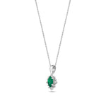 Load image into Gallery viewer, 0.26 Karat Emerald Diamond Necklace