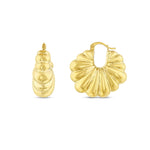 Load image into Gallery viewer, 14ct Cosmos Design Gold Earrings