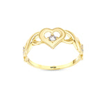 Load image into Gallery viewer, 14ct Infinity Love Heart Gold Ring
