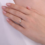 Load image into Gallery viewer, 0.15 Karat Heart Detail Besties Solitaire Diamond Ring