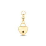 Load image into Gallery viewer, 14ct Festie Lock Heart Design Gold Charm Pendant (Chain Not Included)
