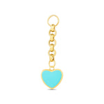 Load image into Gallery viewer, 14ct Festie Blue Heart Design Gold Charm Pendant (Chain Not Included)