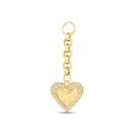 Load image into Gallery viewer, 14ct Festie Stone Set Heart Design Gold Charm Pendant (Chain Not Included)
