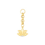 Load image into Gallery viewer, 14ct Festie Lotus Design Gold Charm Pendant (Chain Not Included)
