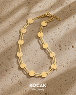 Load image into Gallery viewer, 14ct Paperclip Design Gold Bracelet