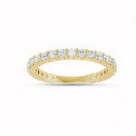 Load image into Gallery viewer, Black Diamond - Women’s Ring - APHRODITE - 14K Yellow Gold - 7/8 CTW Diamond Anniversary Band - Lady Elysium Black Diamond