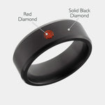 Load image into Gallery viewer, Black Diamond - Men’s Ring 8mm - Red Diamond Inset - ARES - Elysium Black Diamond