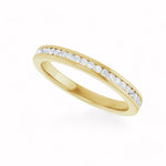 Load image into Gallery viewer, Black Diamond - Women’s Ring - ATHENA - 14K Yellow Gold - 1/5 CTW Diamond Anniversary Band - Lady Elysium Black Diamond