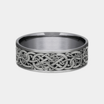 Load image into Gallery viewer, Men's Wedding Band | The Bergen | Tantalum Grey with Black Titanium | Elysium