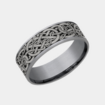 Load image into Gallery viewer, Men's Wedding Band | The Bergen | Tantalum Grey with Black Titanium | Elysium