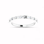 Load image into Gallery viewer, Black Diamond - Women’s Ring - CLIO - 14K White Gold - 1/4 CTW Baguette Diamond Anniversary Band - Lady Elysium Black Diamond