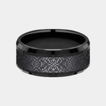 Load image into Gallery viewer, Men's Wedding Band | The Conquerer | Black Titanium | Elysium
