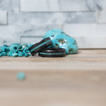 Load image into Gallery viewer, Black Diamond - Men’s Ring 8mm - Authentic Turquoise Stone Inlay - ARES - Elysium Black Diamond