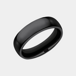 Load image into Gallery viewer, Men's Wedding Band | The Regular Dome Fit | Black Titanium | Elysium