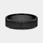 Load image into Gallery viewer, Men's Wedding Band | The Dublin | Black Titanium | Elysium