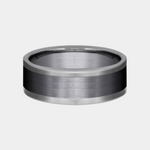 Load image into Gallery viewer, Men's Wedding Band | The Duke | Tantalum Grey with Black Titanium | Elysium