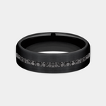 Load image into Gallery viewer, Men's Wedding Band | The Edison | Black Titanium | Elysium
