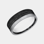 Load image into Gallery viewer, Men's Wedding Band | The Hickory | Tantalum Grey with Black Titanium | Elysium