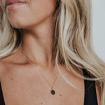 Load image into Gallery viewer, Black Diamond - Women’s 11MM Pendant Necklace - 14K Yellow Gold - Lady Elysium Black Diamond