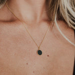 Load image into Gallery viewer, Black Diamond - Women’s 11MM Pendant Necklace - 14K Yellow Gold - Lady Elysium Black Diamond