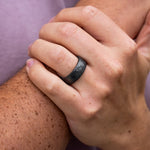 Load image into Gallery viewer, Black Diamond - Men’s Ring 8mm - Custom Laser Engraving - NYX - Elysium Black Diamond