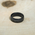 Load image into Gallery viewer, Black Diamond - Men’s Ring 8mm - Custom Laser Engraving - NYX - Elysium Black Diamond