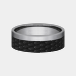 Load image into Gallery viewer, Men's Wedding Band | The Talon | Tantalum Grey with Black Titanium | Elysium