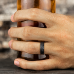 Load image into Gallery viewer, Men's Wedding Band | The Shredder | Black Titanium | Elysium
