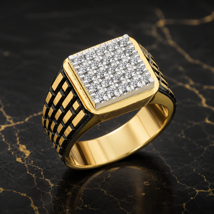 Men's Diamond Signet Rings