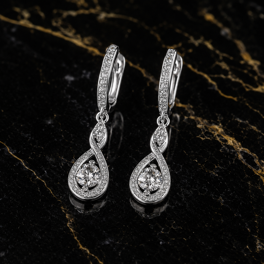 Silver Drop Earrings
