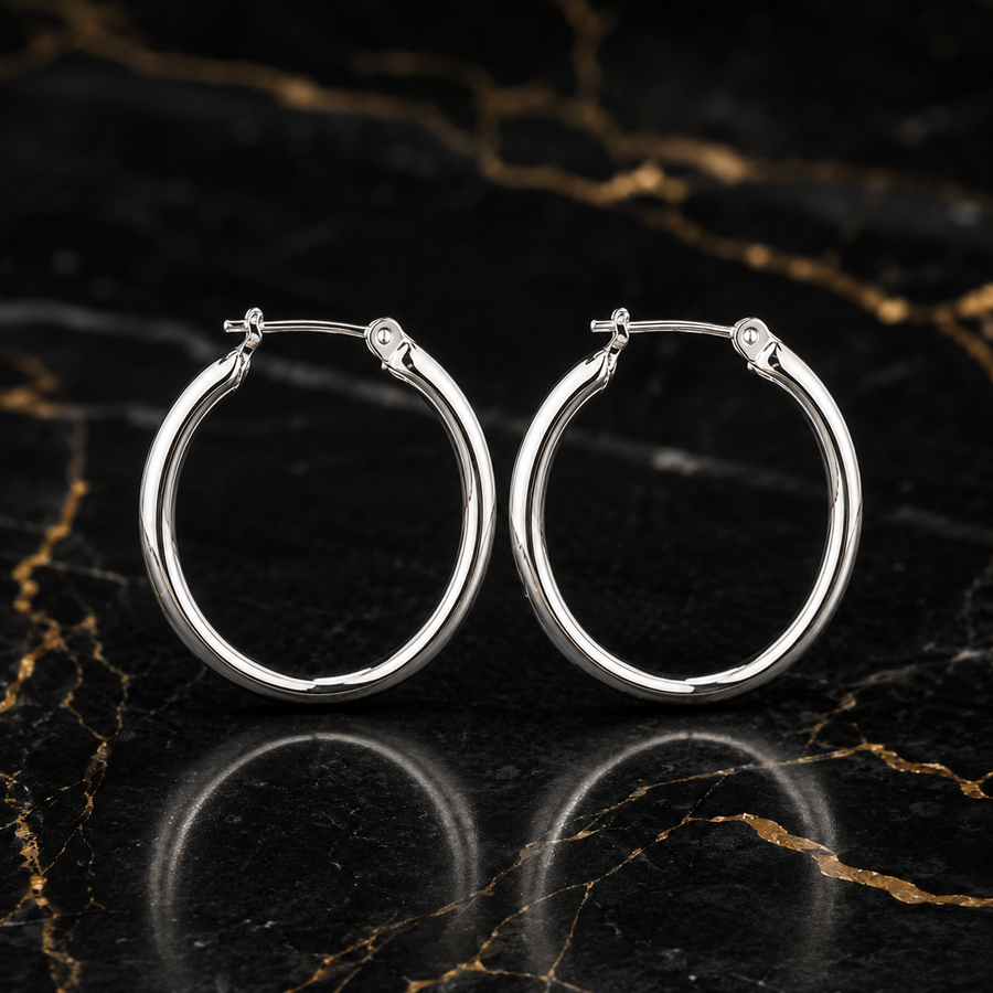 Silver Hoop Earrings