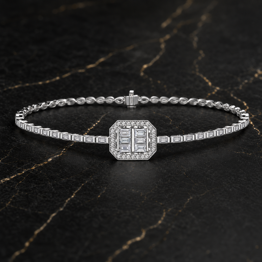 Diamond Baguette Bracelets