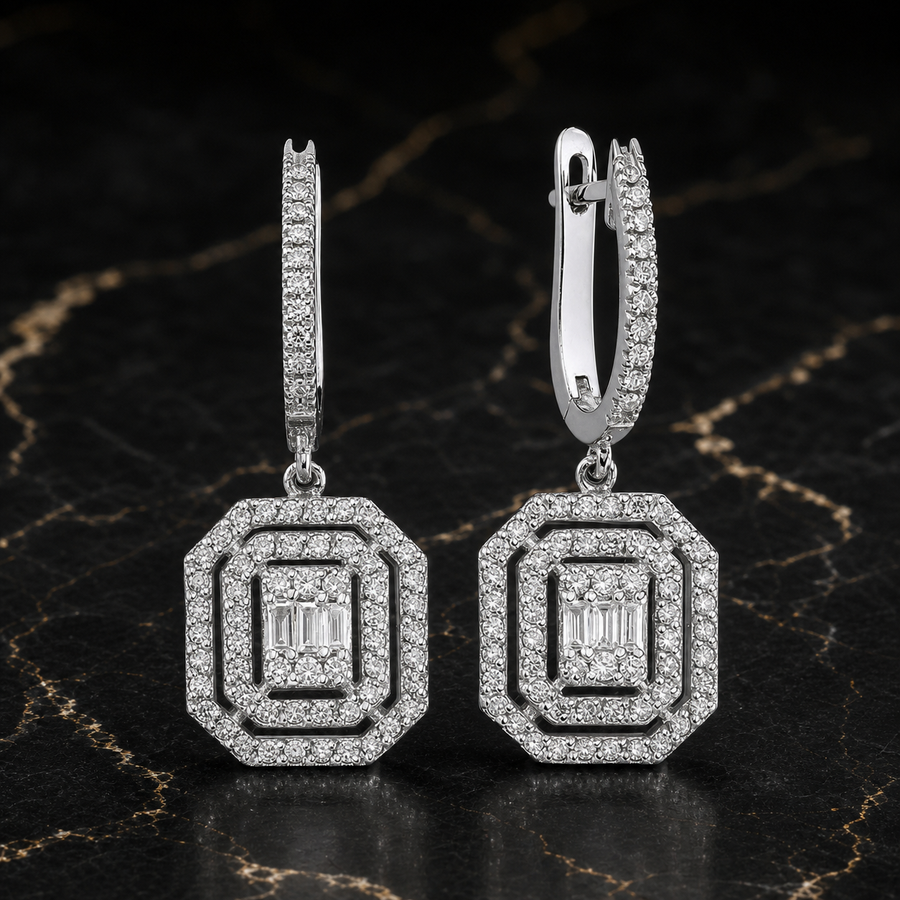 Baguette Diamond Earrings