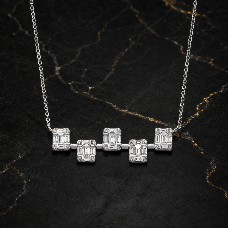 Baguette Diamond Necklaces