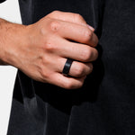 Load image into Gallery viewer, Black Diamond - Men’s Ring 8mm - ARES - Elysium Black Diamond